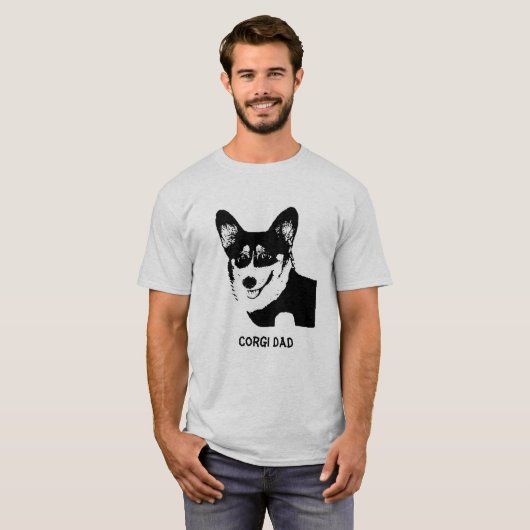 Welsh Corgi Dad T-shirt (Voorkant volledig)
