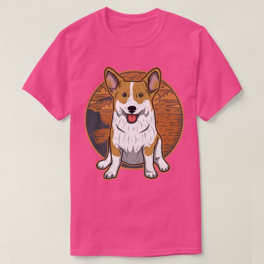 Welsh Corgi Dog  1632 T-shirt (Design voorkant)
