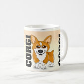 Welsh Corgi Dog Art Koffiemok (Voorkant rechts)
