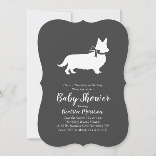 Welsh Corgi Dog Baby shower Geslacht Neutraal Kaart (Voorkant)