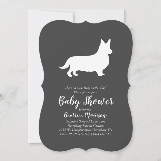 Welsh Corgi Dog Baby shower Geslacht Neutraal Kaart (Voorkant)