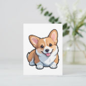 Welsh Corgi dog Briefkaart (Staand voorkant)