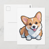Welsh Corgi dog Briefkaart (Voorkant / Achterkant)