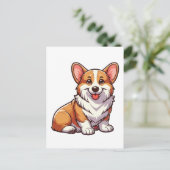 Welsh Corgi dog Briefkaart (Staand voorkant)