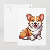 Welsh Corgi dog Briefkaart (Voorkant / Achterkant)