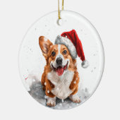 Welsh Corgi Dog Christmas Personalized Keramisch Ornament (Links)