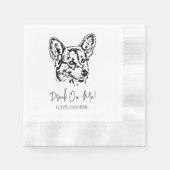 Welsh Corgi Dog Custom Cocktail servet (Voorkant)