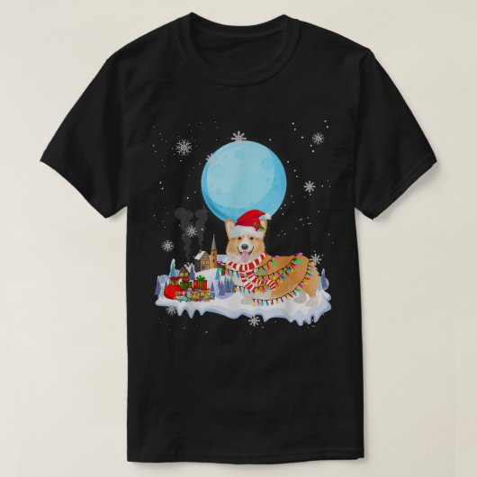 Welsh Corgi Dog Cute kerstlamles T-shirt (Design voorkant)