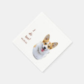 Welsh Corgi Dog Drawing Personalized Ik ook Servet (Hoek)
