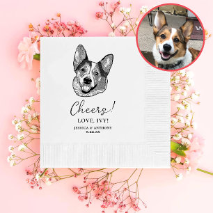 Welsh Corgi Dog gepersonaliseerd Cheers servetten