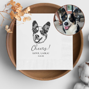 Welsh Corgi Dog gepersonaliseerd Cheers servetten