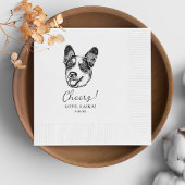 Welsh Corgi Dog gepersonaliseerd Cheers servetten