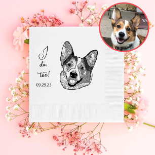 Welsh Corgi Dog gepersonaliseerd doe ik ook Servet