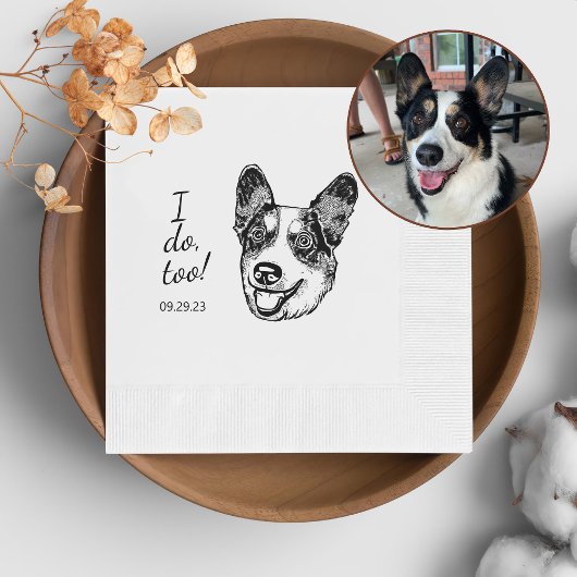 Welsh Corgi Dog gepersonaliseerd doe ik ook Servet