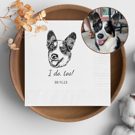 Welsh Corgi Dog gepersonaliseerd doe ik ook Servet