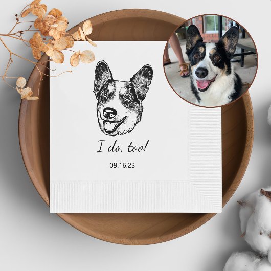 Welsh Corgi Dog gepersonaliseerd doe ik ook Servet