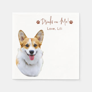 Welsh Corgi Dog gepersonaliseerde Drinken op mij Servet