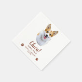 Welsh Corgi Dog Gepersonaliseerde Proost Servet (Hoek)