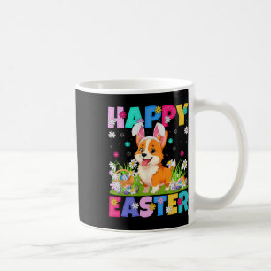 Welsh Corgi Dog Happy Easter Egg Hunt Bunny Ear Ea Koffiemok