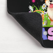 Welsh Corgi Dog Happy Easter Egg Hunt Bunny Ear Ea Muismat (Hoek)