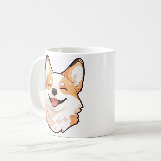 Welsh Corgi dog Koffiemok (Voorkant links)