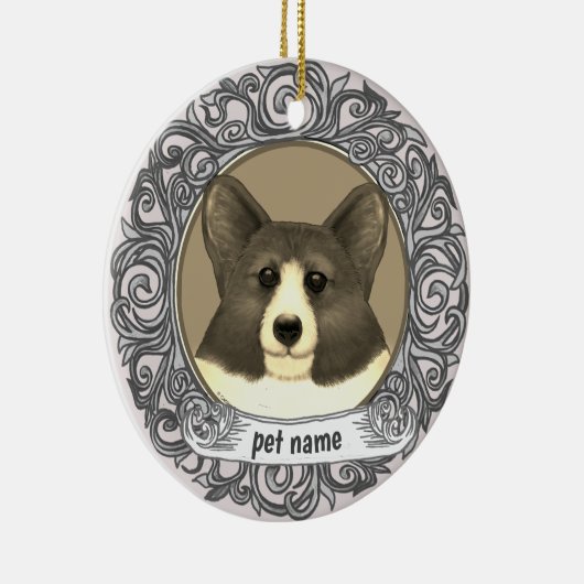 Welsh Corgi Dog Loving Memory ornament (Rechts)