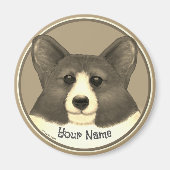 Welsh Corgi dog Magneet (Voorkant)