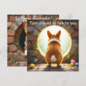 Welsh Corgi Dog - Paasvakantie Kaart (Voorkant / Achterkant)