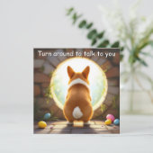 Welsh Corgi Dog - Paasvakantie Kaart (Staand voorkant)