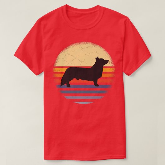 Welsh Corgi Dog Retro1579 T-shirt (Design voorkant)