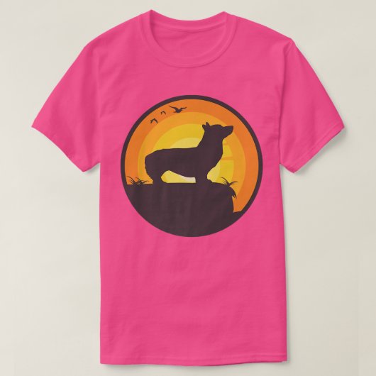 Welsh Corgi Dog Retro1587 T-shirt (Design voorkant)