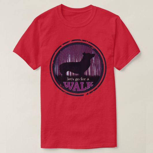 Welsh Corgi Dog Retro Premium T-Shirt Copy Co. (Design voorkant)