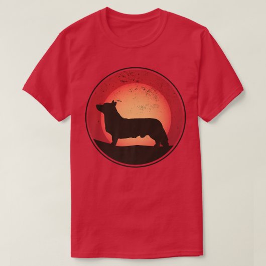 Welsh Corgi Dog Retro Premium T-Shirt Copy Co. (Design voorkant)