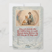 Welsh Corgi Dog  Style Kerst Kaart (Achterkant)