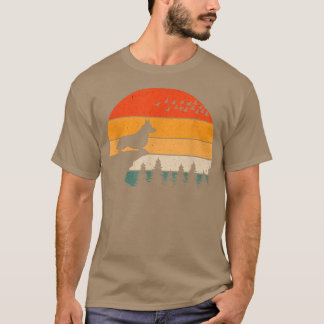 Welsh Corgi Dog Sunset Retro Style for Men Women T-shirt