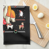Welsh Corgi Dog Ugly Kerstmis Theedoek (Quarter Fold)