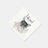 Welsh Corgi Dog Wedding Cocktail Napkins Servet (Hoek)