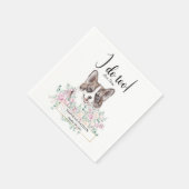 Welsh Corgi Dog Wedding Cocktail Napkins Servet (Hoek)