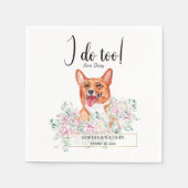 Welsh Corgi Dog Wedding Cocktail Napkins Servet (Voorkant)