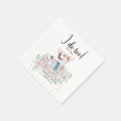 Welsh Corgi Dog Wedding Cocktail Napkins Servet (Hoek)