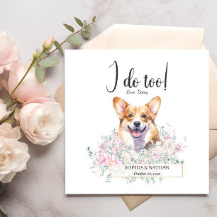 Welsh Corgi Dog Wedding Cocktail Napkins Servet