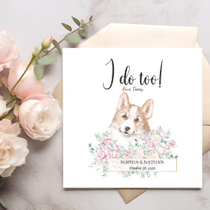 Welsh Corgi Dog Wedding Cocktail Napkins Servet