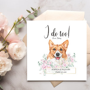 Welsh Corgi Dog Wedding Cocktail Napkins Servet
