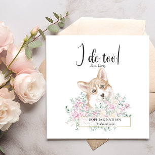 Welsh Corgi Dog Wedding Cocktail Napkins Servet