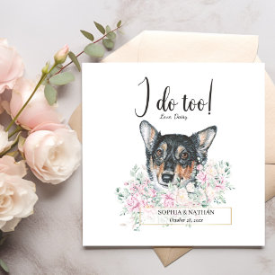 Welsh Corgi Dog Wedding Cocktail Napkins Servet