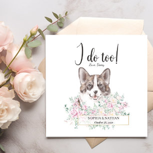 Welsh Corgi Dog Wedding Cocktail Napkins Servet