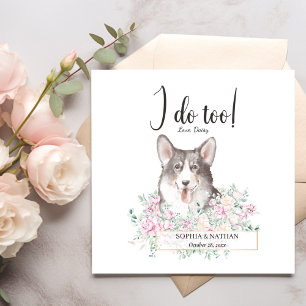 Welsh Corgi Dog Wedding Cocktail Napkins Servet