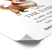 Welsh Corgi Dog Wedding Signature Drink teken Poster (Hoek)