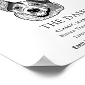 Welsh Corgi Dog Wedding Signature Drink teken Poster (Hoek)