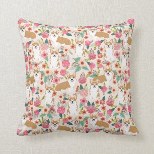 Welsh Corgi floral spring dog cadeautje Kussen